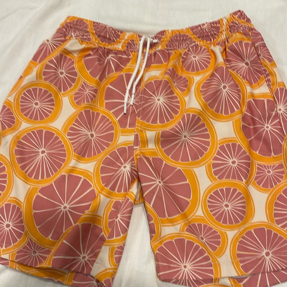 B0807 Sovereign CODE Trunks Orange Pink Board Shorts grape Fruit Slices LARGE